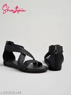Shoetopia Solid Sandals 