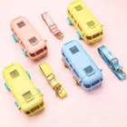 Plastic Bus Shape Sipper Bottle for Kids, Multicolor 