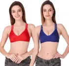 Cotton Blend Non Padded Bra for Women 