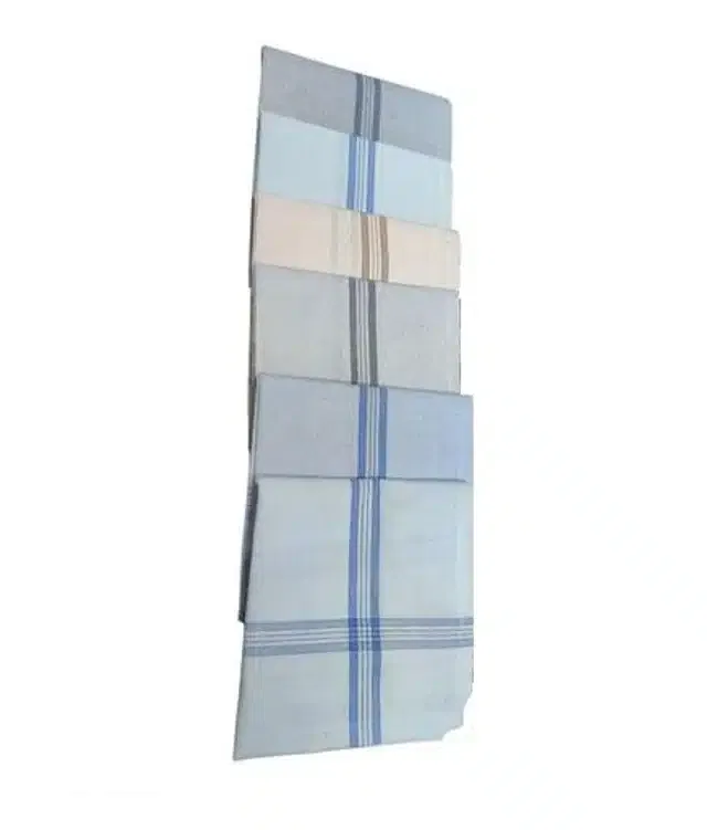 Cotton Blend Handkerchiefs for Men (Pack of 6) (Multicolor, 18x18 cm)