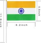 Handy Plastic Tricolor Flags - Set of 5