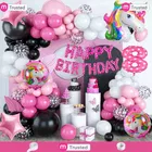 Rainbow Theme 8th Happy Birthday Decoration,Multicolour,Set Of 1