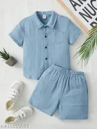 Cotton Spandex Shirt and Short Set for Boys 