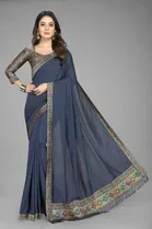 SVB Saree Vichitra Silk Saree With Jacquard Blouse 