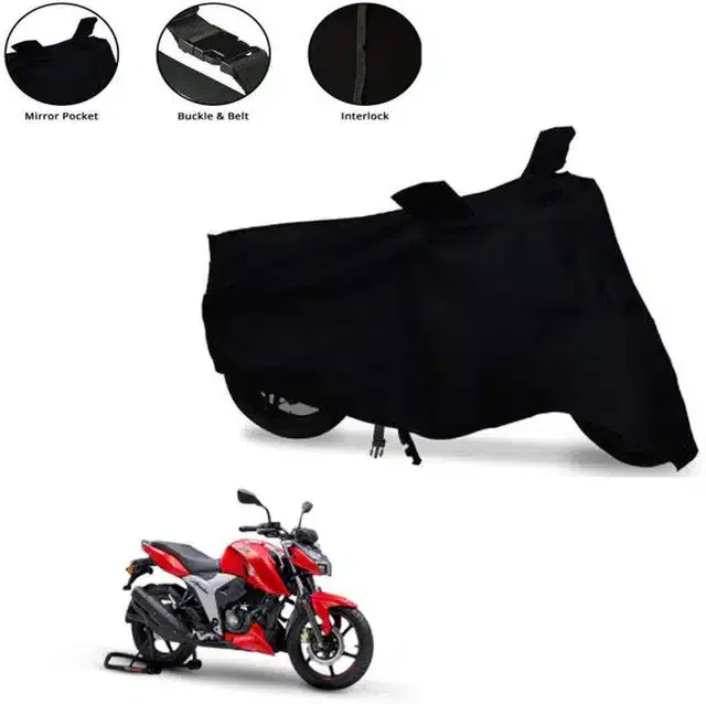 Waterproof & UV Protection Polyester Full Body Cover for TVS Apache RR 310 (Black)
