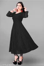 Net Kurti for Women,  Black  