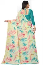 Kanooda Prints Georgette Women Saree With Un-stitched Blouse 