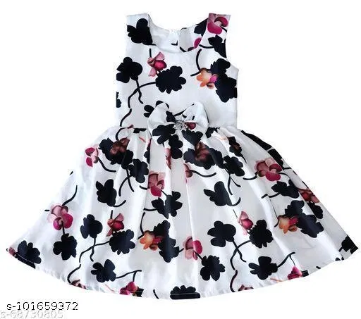 Cute Party Dress for Girls (White, 4-5 Years)