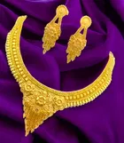 Alloy Choker Necklace with Earrings for Women 