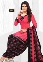 Printed Crepe Unstitched Suits Fabric for Women, Multicolor 