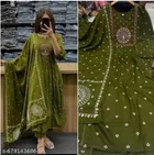 Printed Acrylic Kurta Set for Women 