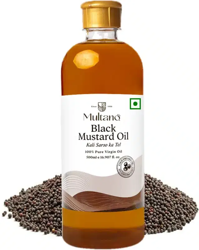 Cold Pressed Black Mustard Oil for Hair (500 ml)