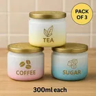 Afast Premimum Designed Tea,Coffee, Sugar Jar  -Set of 3