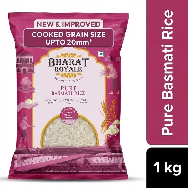 भारत रॉयल प्योर बासमती चावल 1 kg