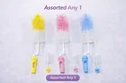 Combo 2-in-1 baby bottle and nipple cleaning brush set featuring a long handle for cleaning bottles and a smaller brush for nipples 
