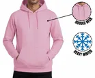 Fleece Solid Hoodie for Men, Pink 