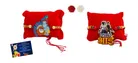 Wooden 2 Pcs Rakhi with Greeting card, Roli 