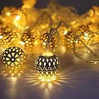 10 LED Metal Spherical Shape Balls Diwali Decoration Light