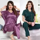 Satin Nightsuit for Women 