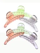 Acrylic Hair Clip, Pack of 6 (Multicolor)