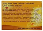 फेम फेयरनेस नॅचुरल गोल्ड क्रीम ब्लीच - 24 g