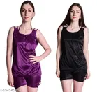 Satin Nightdress Set for Women 