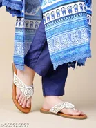 Shoetopia Embellished Flat Sandals White 