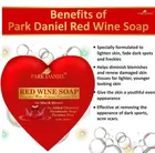 PARK DANIEL Red Wine, Rose Water & Charcoal Soap Combo Pack of 3, 100 g Each