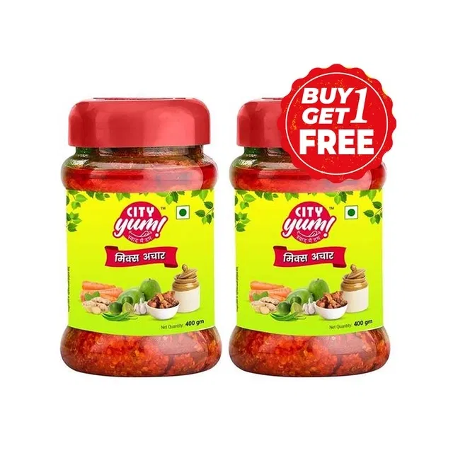 सिटी यम मिक्स्ड अचार 2X400 g (बय 1 गेट 1 फ्री)