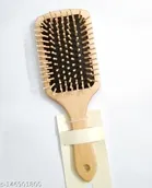 Wooden Anti-Bacterial Bamboo Hair Brush, Multicolor