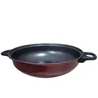 Aluminium Non-Stick Coating Kadai, Red, 24 cm, 1500 ml