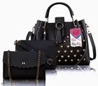 Handbags for Women (Black, Set of 3)