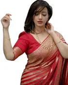 Banarasi Silk Zari Woven Saree for Women 
