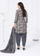 Floral Crepe Punjabi Suit Material for Women 