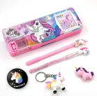 MINDFIT Calculator 5 Pc Combo Cool Unicorn Art Plastic Pencil Box 