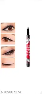 Face Makeup Combo, Set of 5 Combo of Huda Red Edition 4 Pcs Lipstick with 36 H Eyeliner & Professional Hair Straightener