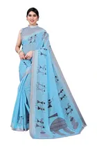 Saree with Unstitched Blouse for Women 
