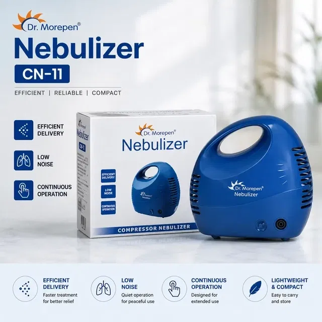 Dr. Morepen CN-11 Nebulizer, Blue for Kids & Adults