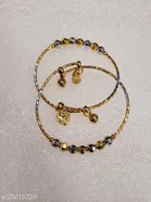 Bangles for Woman, Gold, Free Size for Women, Pack of 2