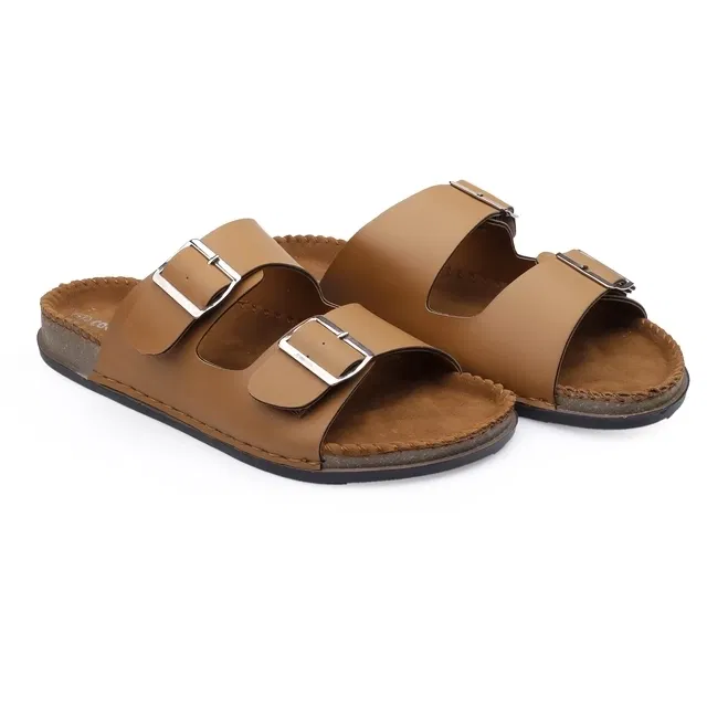 Slip-On Sandals for Men (Tan, 8)