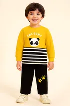 Hoisery Printed Clothing Set for Boys 