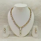 Alloy Necklace with Earrings for Women 