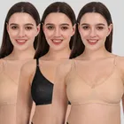 Cotton Bra for Women, Multicolour, Pack of 3 