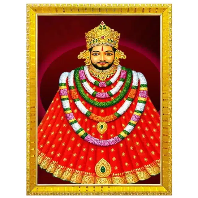 Khatu Shyam Wall Photo Frame (Multicolor, 5x7 Inches)