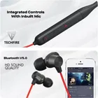 TECHFIRE T60 Pro Bluetooth Neckband with ANC/ENC [Red]