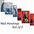 MDF 2 Pcs Designer Wall Painting for Home & Office 