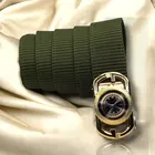 Casual Nylon Belt for Men (Green, Free Size)