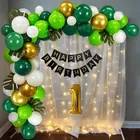 Jungle Theme 1st Birthday Balloon Decoration Kit , Multicolor, Pack Of 67