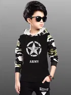 Cotton Blend Hood Neck Sweatshirts for Boys 