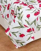 Polycotton Printed Double Bedsheet with Two Pillow Covers 